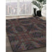 Machine Washable Transitional Carbon Gray Rug in a Family Room, wshpat1995lblu