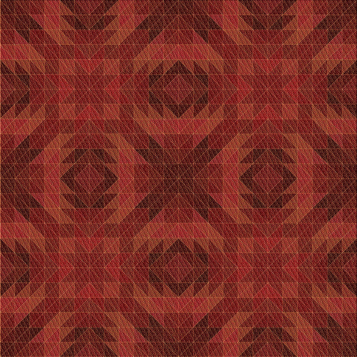 Round Patterned Cranberry Red Rug, pat1995org