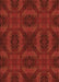 Patterned Cranberry Red Rug, pat1995org