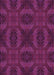 Machine Washable Transitional Medium Violet Red Pink Rug, wshpat1995pur