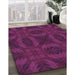 Machine Washable Transitional Medium Violet Red Pink Rug in a Family Room, wshpat1995pur