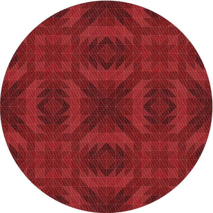 Square Patterned Red Rug, pat1995rd