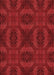 Machine Washable Transitional Red Rug, wshpat1995rd