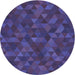 Square Machine Washable Transitional Purple Rug in a Living Room, wshpat1996blu