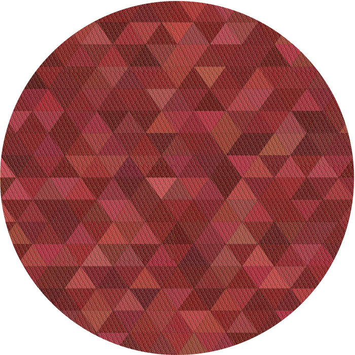 Square Patterned Red Rug, pat1996brn