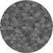 Square Patterned Platinum Gray Rug, pat1996gry