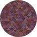 Square Patterned Mauve Taupe Purple Rug, pat1996lblu