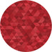 Square Patterned Red Rug, pat1996rd