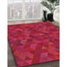 Machine Washable Transitional Pink Rug in a Family Room, wshpat1996