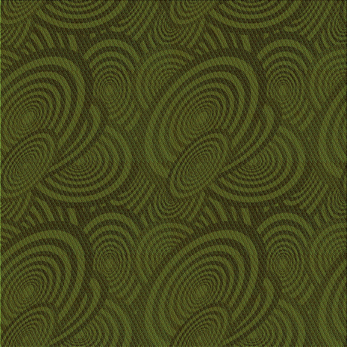 Round Patterned Red Rug, pat1997grn