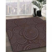 Patterned Carbon Gray Rug, pat1997lblu