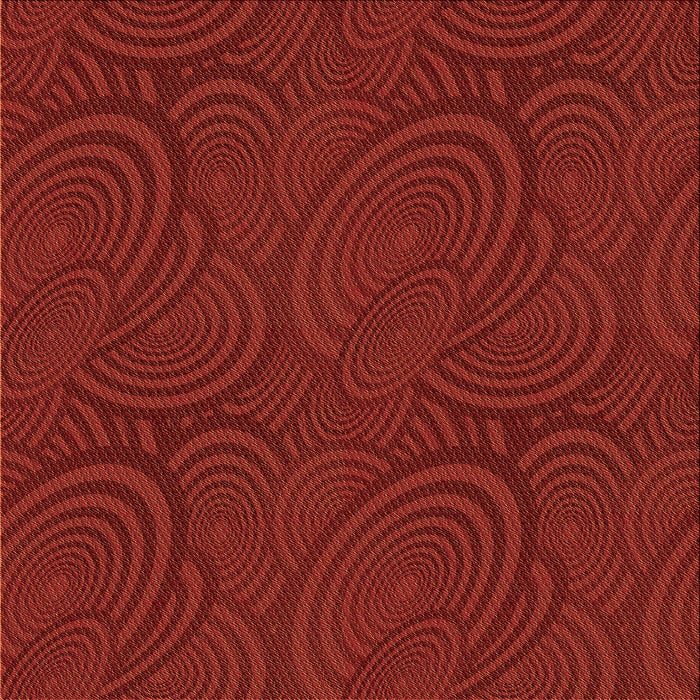 Round Patterned Red Rug, pat1997org