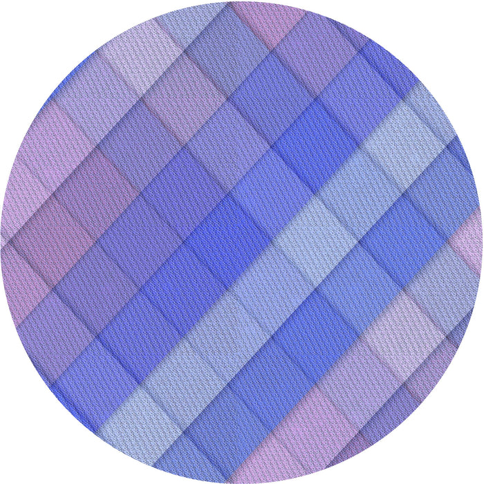 Square Machine Washable Transitional Purple Mimosa Purple Rug in a Living Room, wshpat1998blu