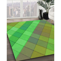 Patterned Green Rug, pat1998grn