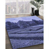 Patterned Sky Blue Rug, pat1999blu