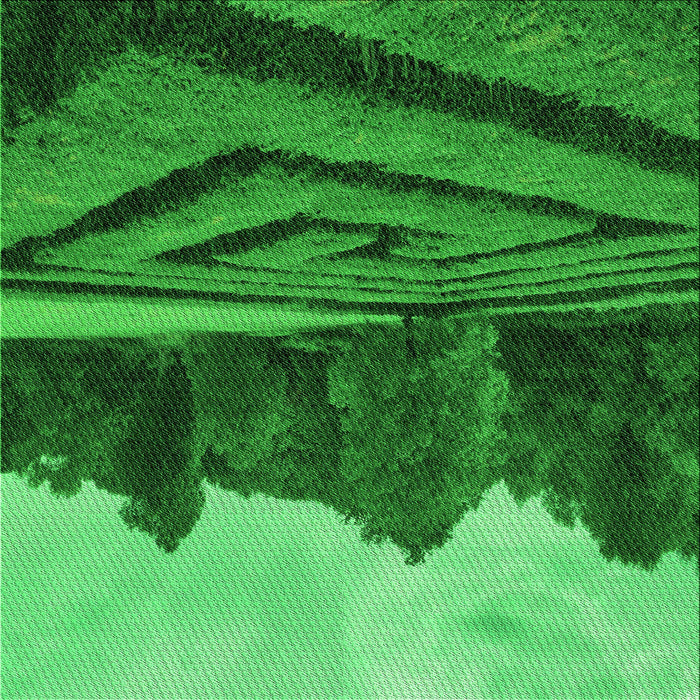 Round Patterned Green Rug, pat1999grn