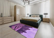 Patterned Purple Rug in a Bedroom, pat1999pur