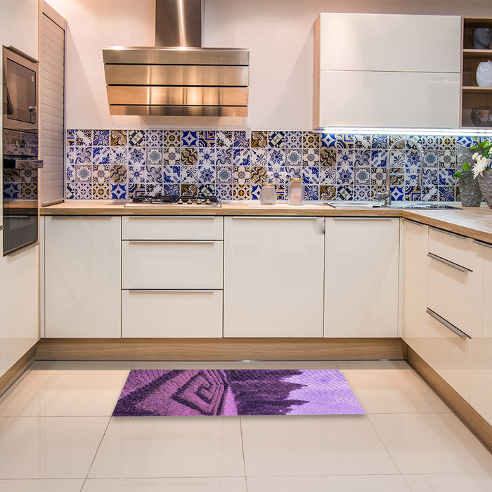 Patterned Purple Rug in a Kitchen, pat1999pur
