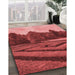 Machine Washable Transitional Red Rug in a Family Room, wshpat1999rd