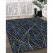 Patterned Black Novelty Rug in Family Room, pat199