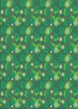 Patterned Green Abstract Machine Washable Rug, wshpat1
