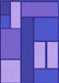 Machine Washable Transitional Purple Mimosa Purple Rug, wshpat2pur