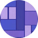Square Machine Washable Transitional Purple Mimosa Purple Rug in a Living Room, wshpat2pur