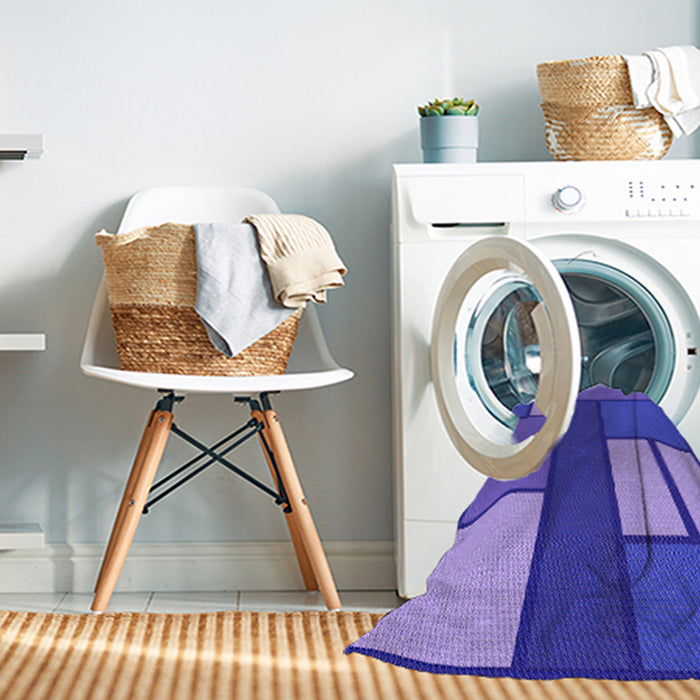 Machine Washable Transitional Purple Mimosa Purple Rug in a Washing Machine, wshpat2pur