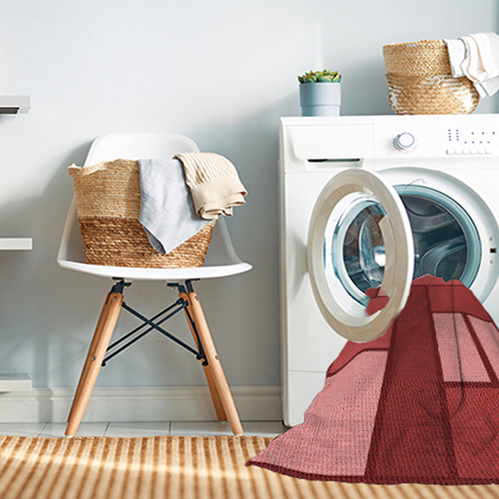 Machine Washable Transitional Red Rug in a Washing Machine, wshpat2rd
