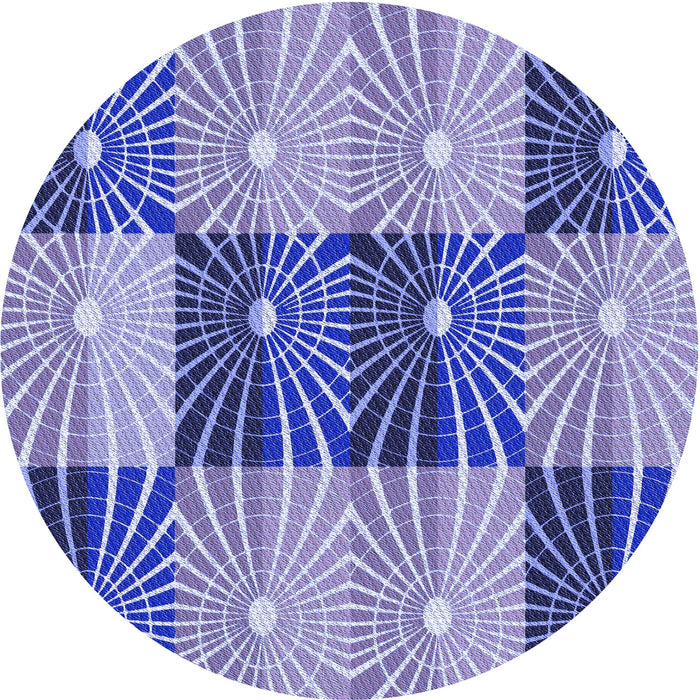 Square Machine Washable Transitional Jeans Blue Rug in a Living Room, wshpat20blu