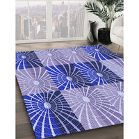 Patterned Jeans Blue Rug, pat20blu