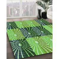 Patterned Green Rug, pat20grn