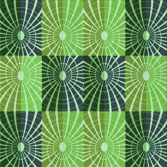 Round Machine Washable Transitional Green Rug, wshpat20grn