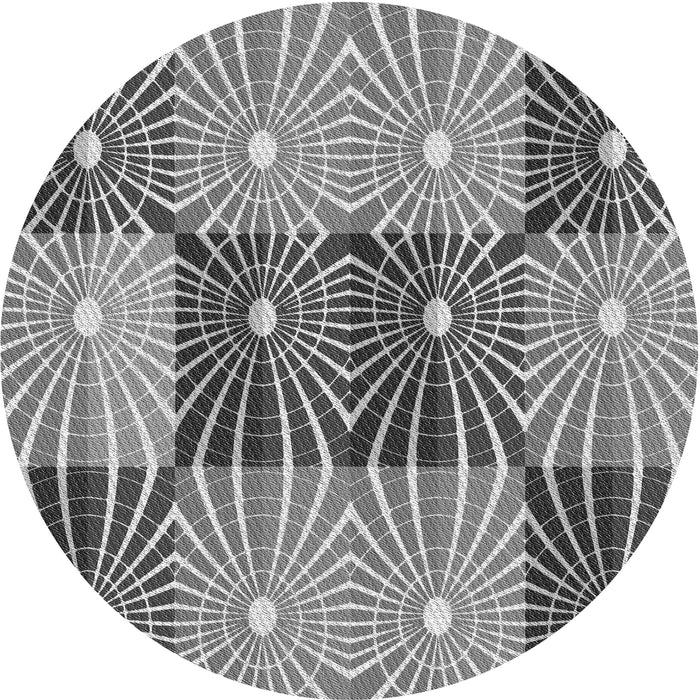 Square Patterned Cloud Gray Rug, pat20gry