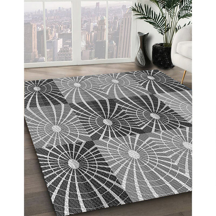 Machine Washable Transitional Cloud Gray Rug in a Family Room, wshpat20gry