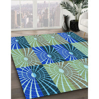 Patterned Blue Rug, pat20lblu