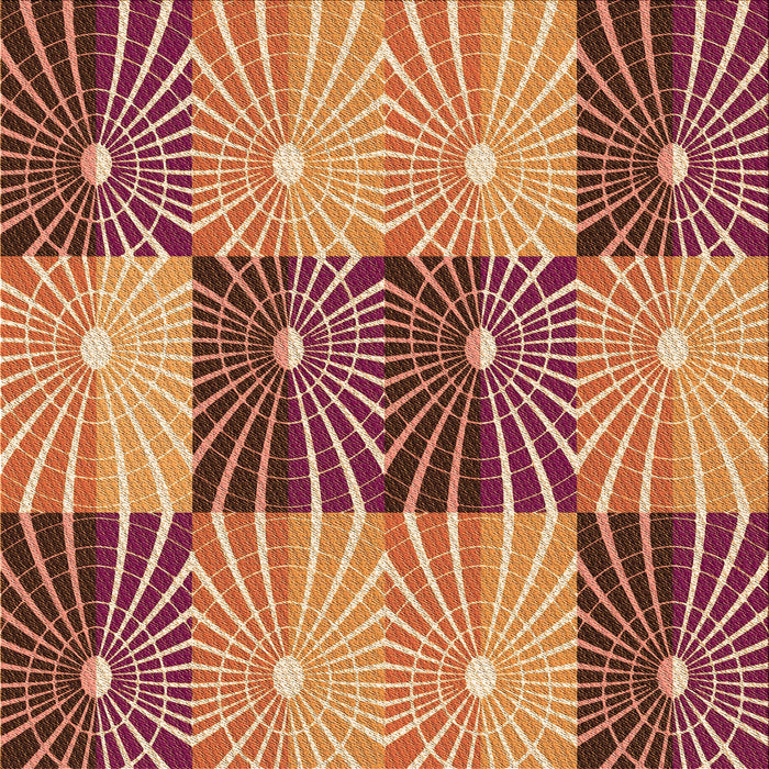 Round Machine Washable Transitional Yellow Orange Rug, wshpat20org