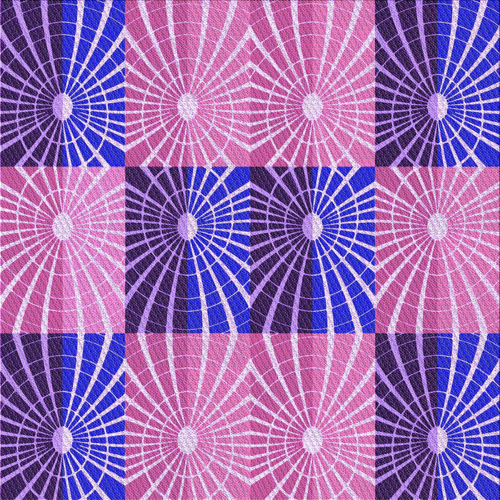 Round Patterned Violet Purple Rug, pat20pur