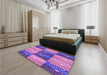 Patterned Violet Purple Rug in a Bedroom, pat20pur