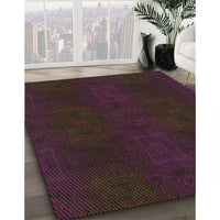 Patterned Sepia Brown Rug, pat200brn