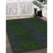 Patterned Medium Forest Green Rug in Family Room, pat200grn