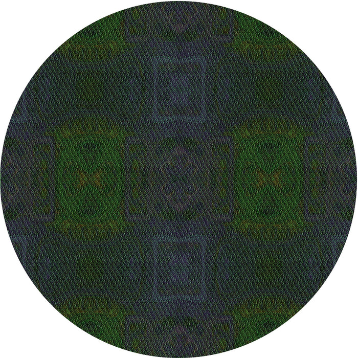Square Machine Washable Transitional Medium Forest Green Rug in a Living Room, wshpat200grn