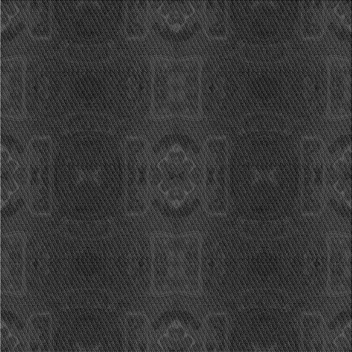 Round Patterned Midnight Gray Rug, pat200gry