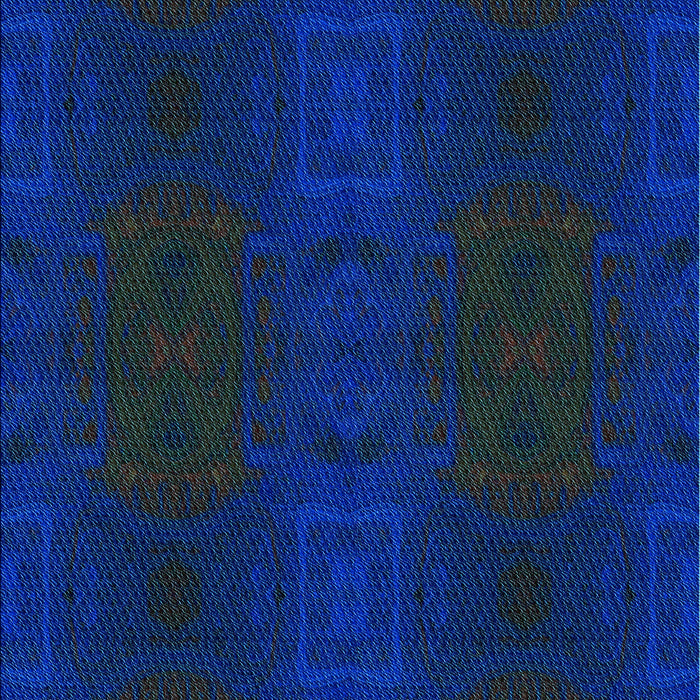 Machine Washable Transitional Blueberry Blue Rug, wshpat200lblu