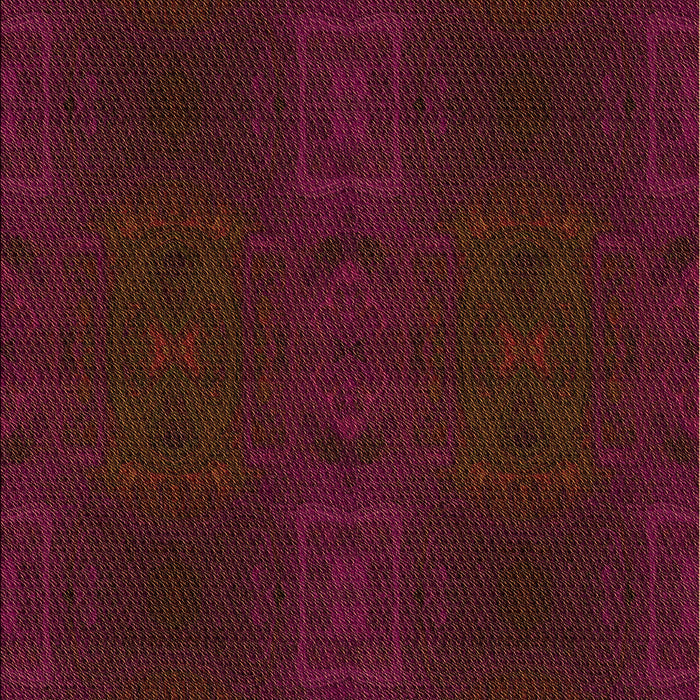 Patterned Saffron Red Rug, pat200org