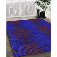 Patterned New Midnight Blue Rug, pat200pur