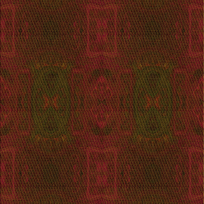 Patterned Saddle Brown Rug, pat200yw