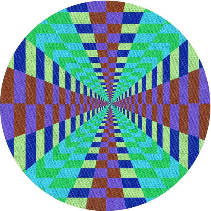 Square Patterned Deep Periwinkle Purple Rug, pat2000lblu