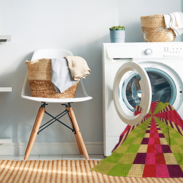 Machine Washable Transitional Crimson Red Rug in a Washing Machine, wshpat2000org