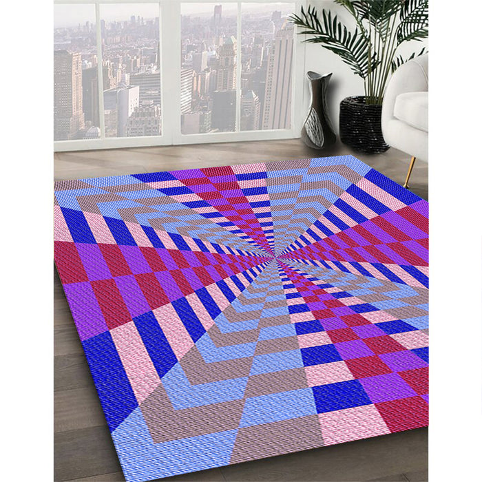 Machine Washable Transitional Purple Rug in a Family Room, wshpat2000pur